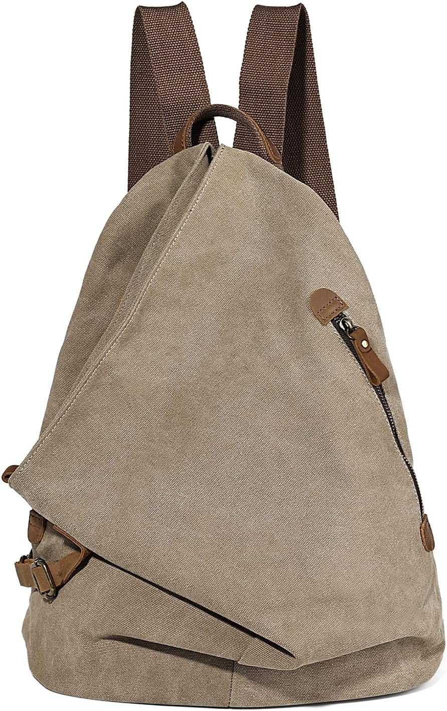 Canvas Vintage Backpack – Large Casual Daypack Outdoor Travel Rucksack Hiking Backpacks Shoulder Bag for Men Women