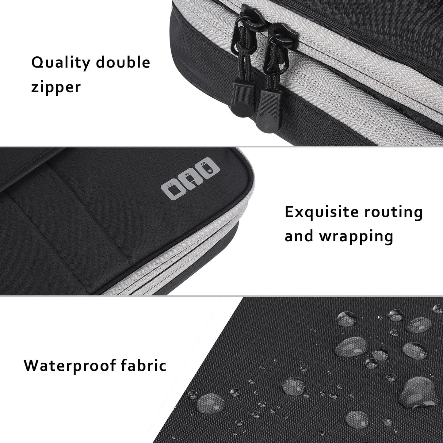 Gocokia Double Layer Large Capacity Electronic Travel Accessories Organizer Bag