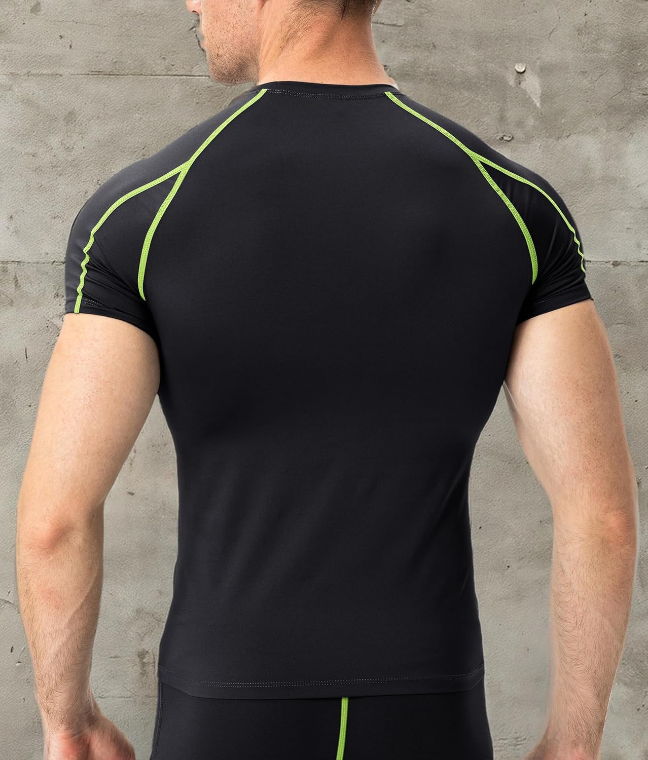 Queerier Mens Compression Baselayer Short Sleeve T Shirts Workout Under Sport Shirt Cool Dry Outdoor Training Tops