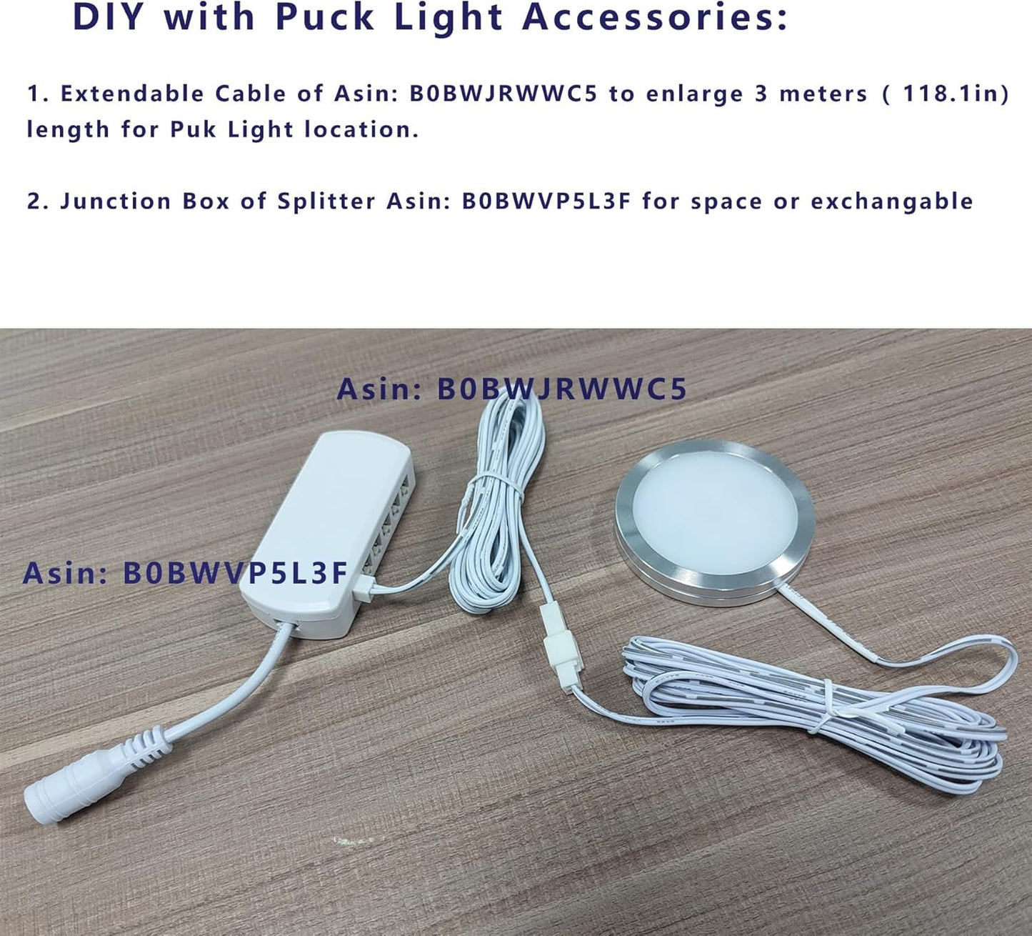 Puck Lights 6 Packs Bluetooth APP Smart Control Dimmable Tact Switch Under Cabinet Light Cabinet Lighting Cabinet Lights DC 12V Adaptor (Warm White, APP 6Pack)