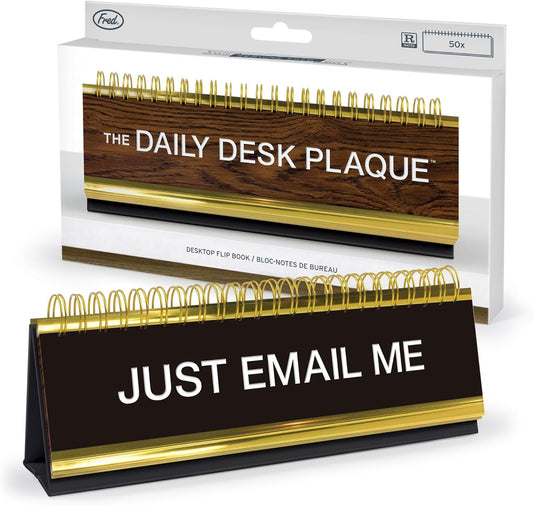 Genuine Fred Daily Desk Plaque Desktop Flip Book, Assorted