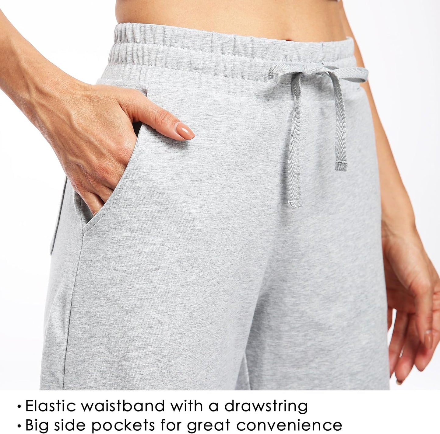WILLIT Women's Shorts 10" Bermuda Cotton Long Shorts Jersey Athletic Yoga Workout Lounge with Pockets