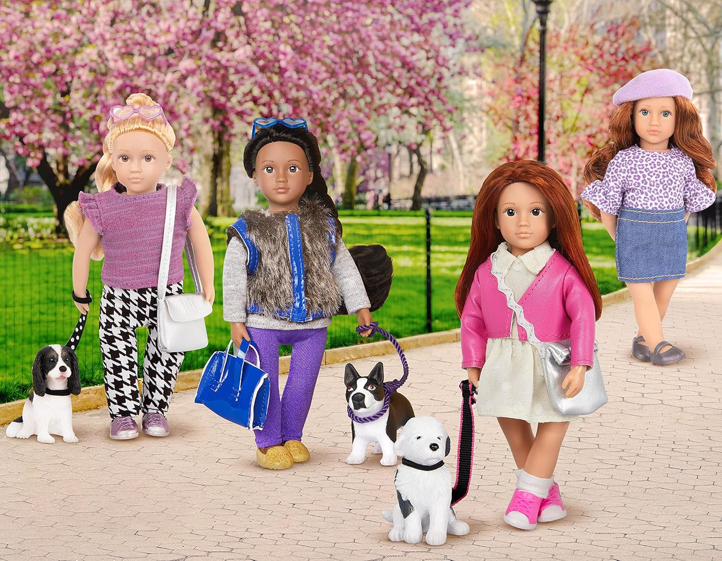 Lori Mini Doll & Toy Dog - 6-inch Doll & Boston Terrier Pup - Play Set with Outfit, Animal & Accessories - Playset for Kids - 3 Years + - Ilyssa & Indigo