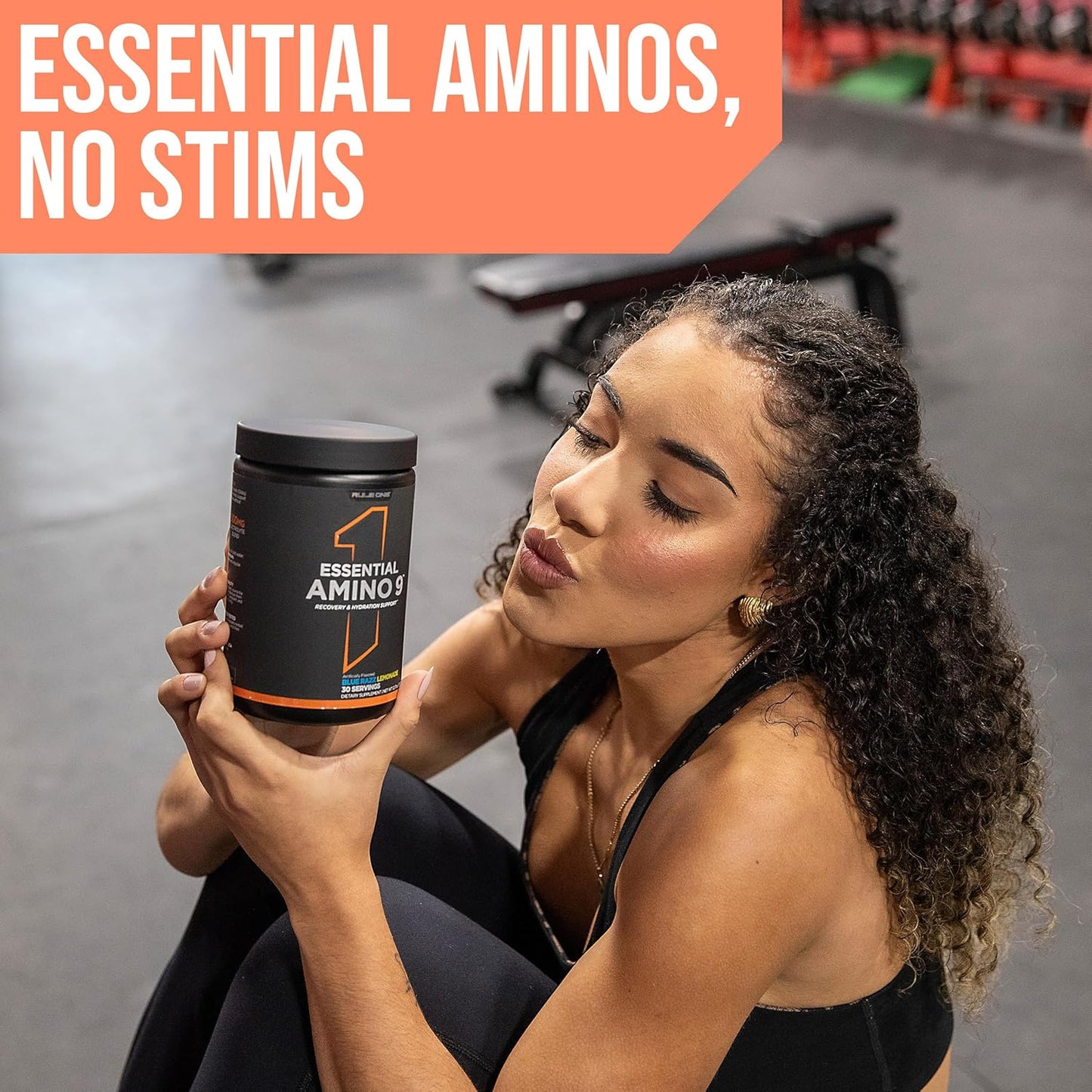 Rule1 R1 Essential Amino 9 Recovery & Hydration Support Supplement 345 g, Rainbow Candy (30 Servings)