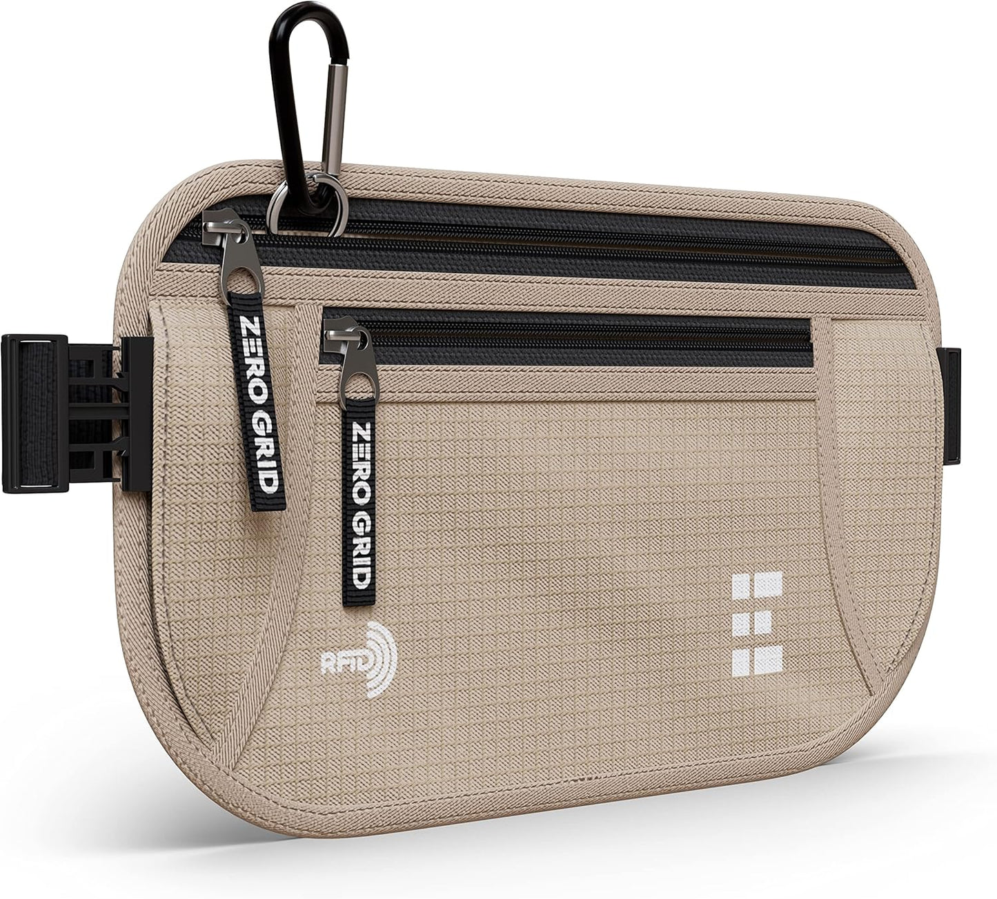Money Belt for Secure Travel - Concealed Travel Pouch w/RFID Blocking - Secure Important Documents and Money - Durable, Water-Resistant Rip-Stop Nylon w/RFID Sleeves Set