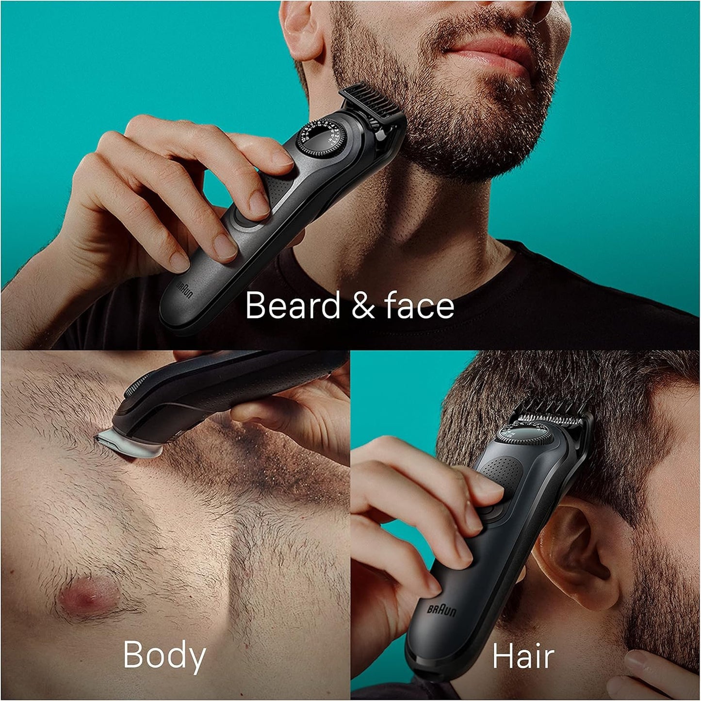 Braun All-in-One Style Kit Series 5 5471, 100% Waterproof 8-in-1 Beard & Body Trimmer for Manscaping, 80-minute Battery Cordless Runtime