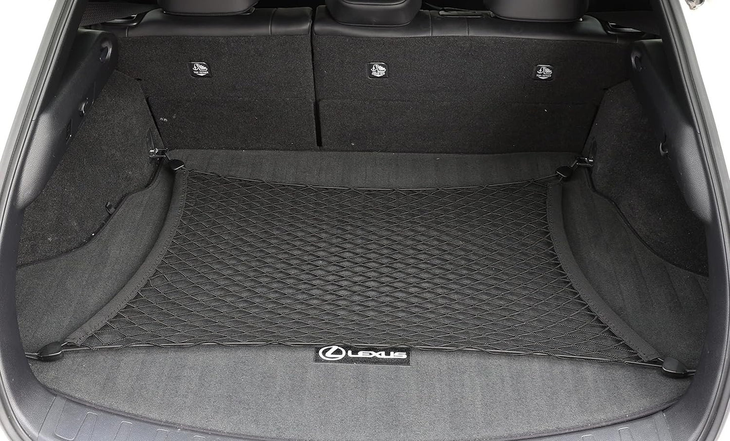 Floor Style Automotive Elastic Trunk Mesh Cargo Net for Lexus UX F Sport Luxury 2019-2023 - Premium Trunk Organizer and Storage - Luggage Net for Crossover - Best Car Organizer for Lexus UX