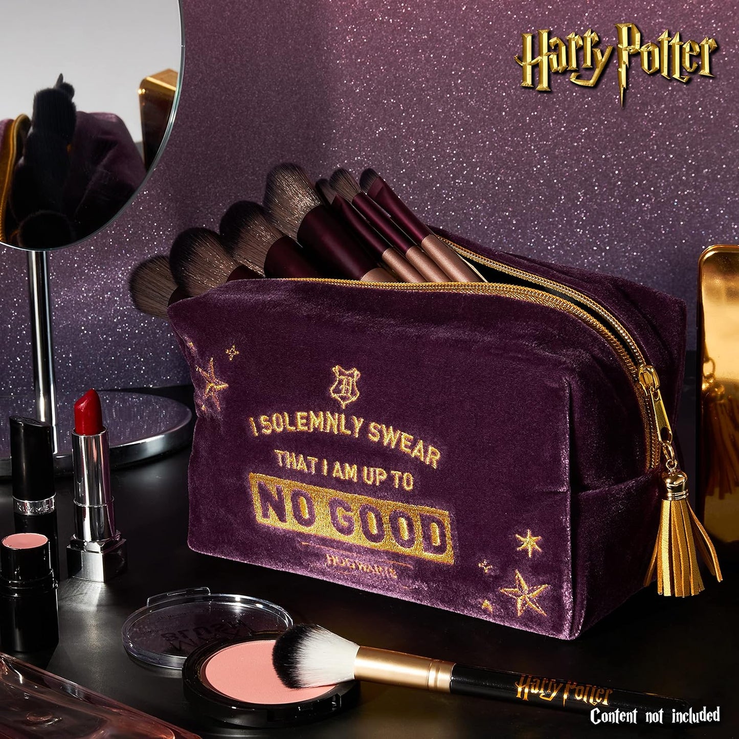 Harry Potter Gifts Make Up Bags for Women Toiletry Bag Hogwarts Travel Accessories, Purple