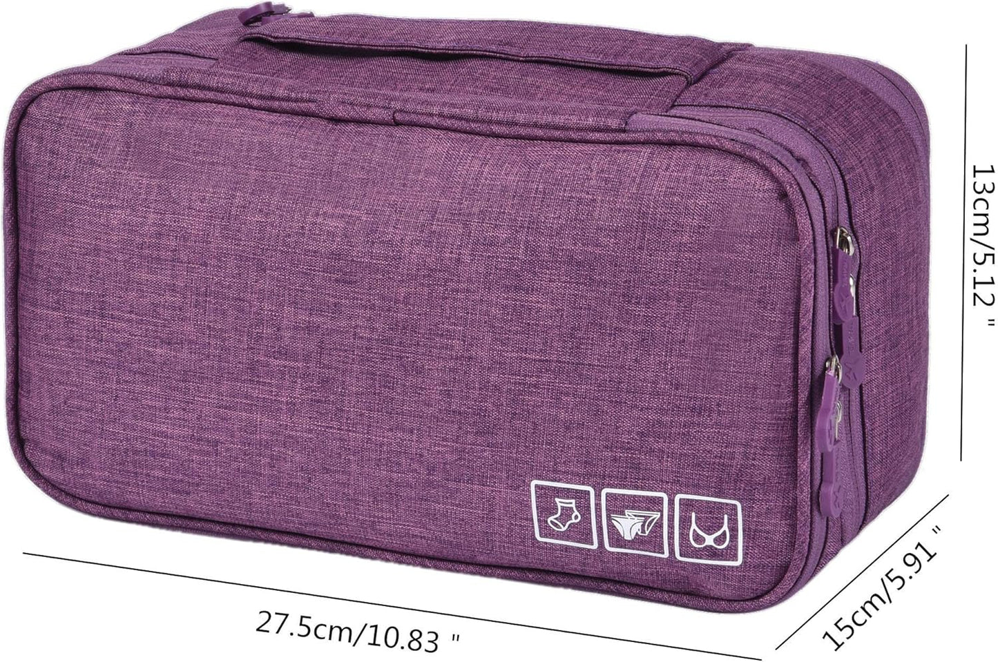 Underwear Storage Bag - Nylon Travel Bag Side Pocket Toiletry Choice Waterproof Color Bag