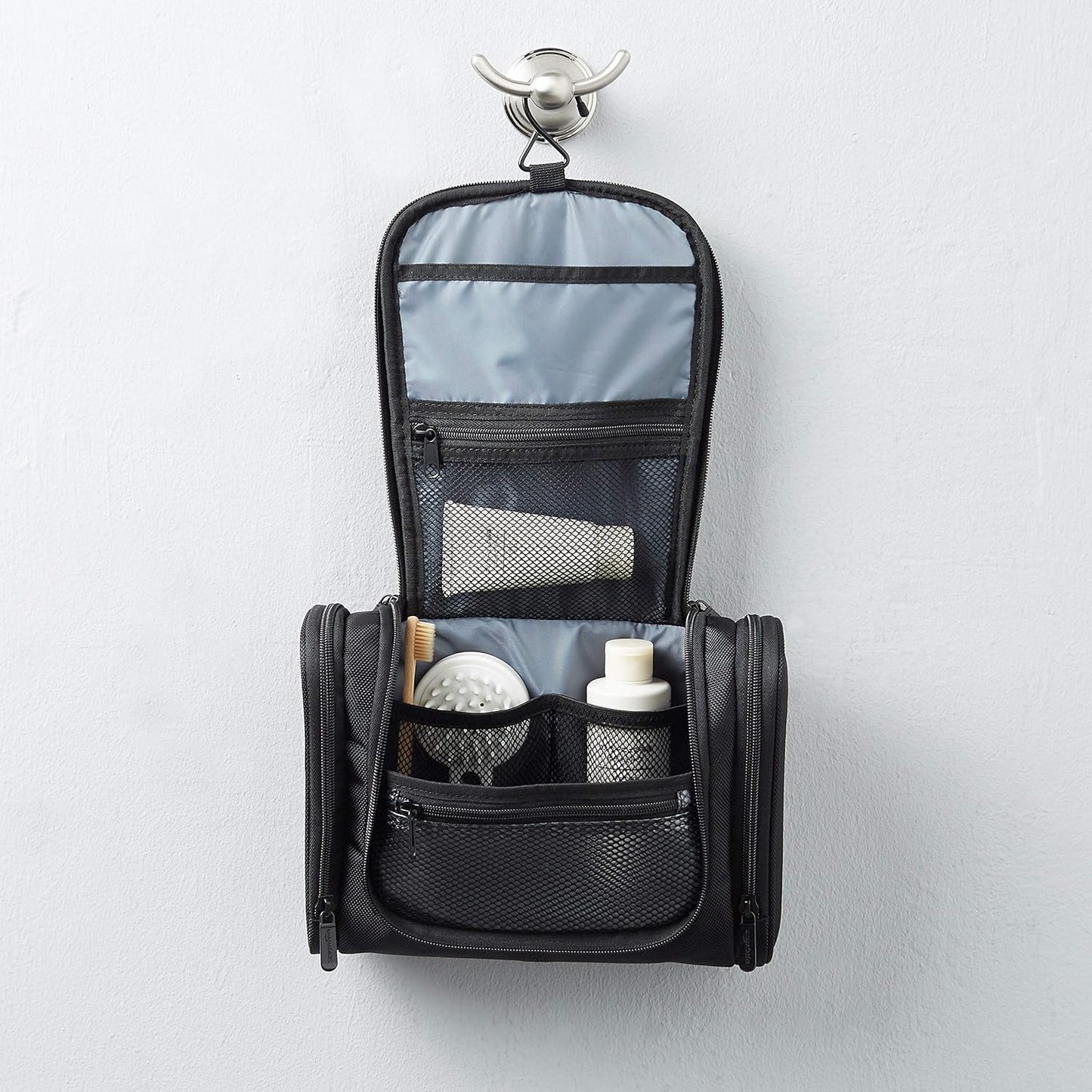 Amazon Basics Hanging, Travel Toiletry Bag Organizer, Shower Dopp Kit