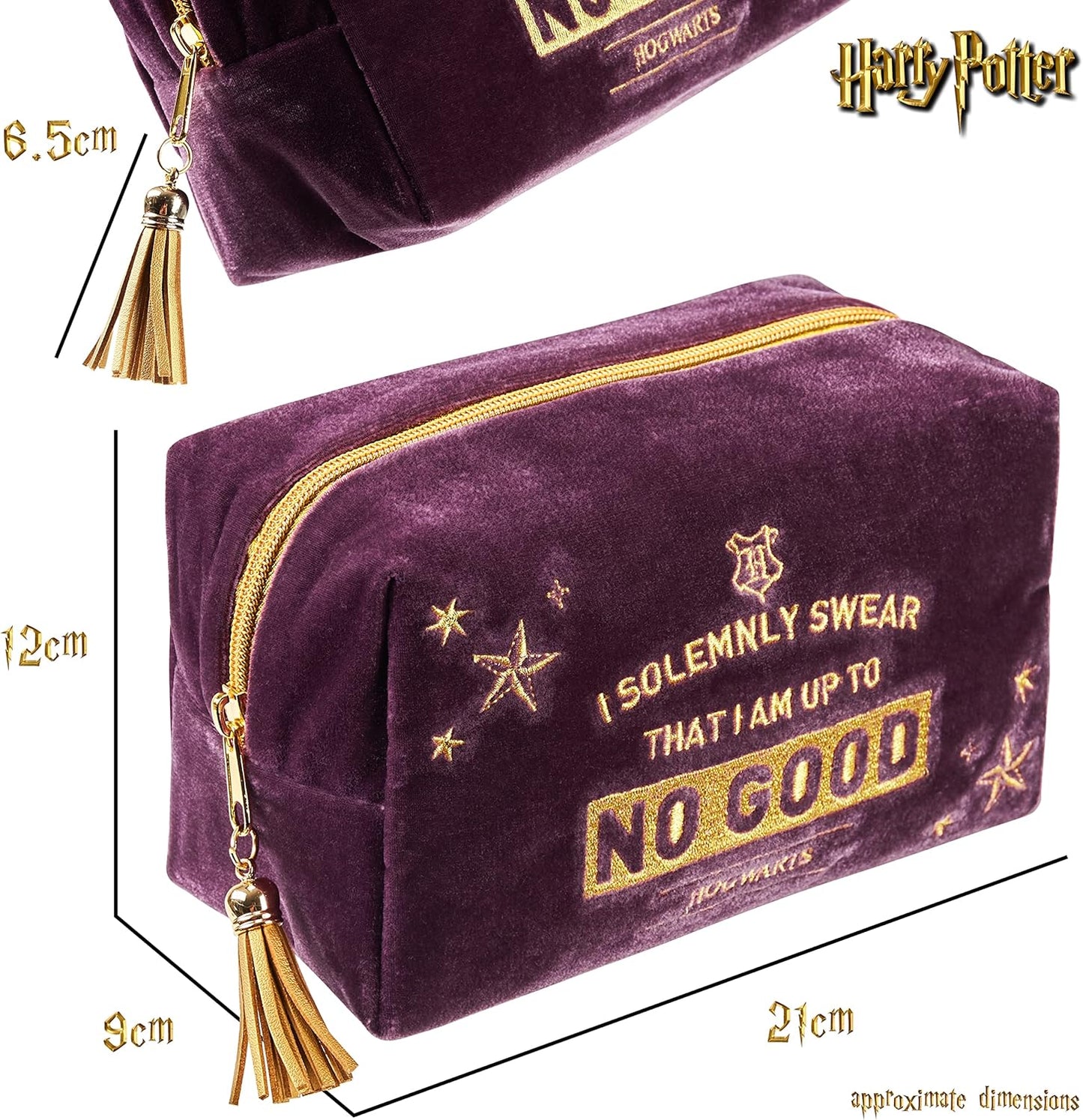 Harry Potter Gifts Make Up Bags for Women Toiletry Bag Hogwarts Travel Accessories, Purple