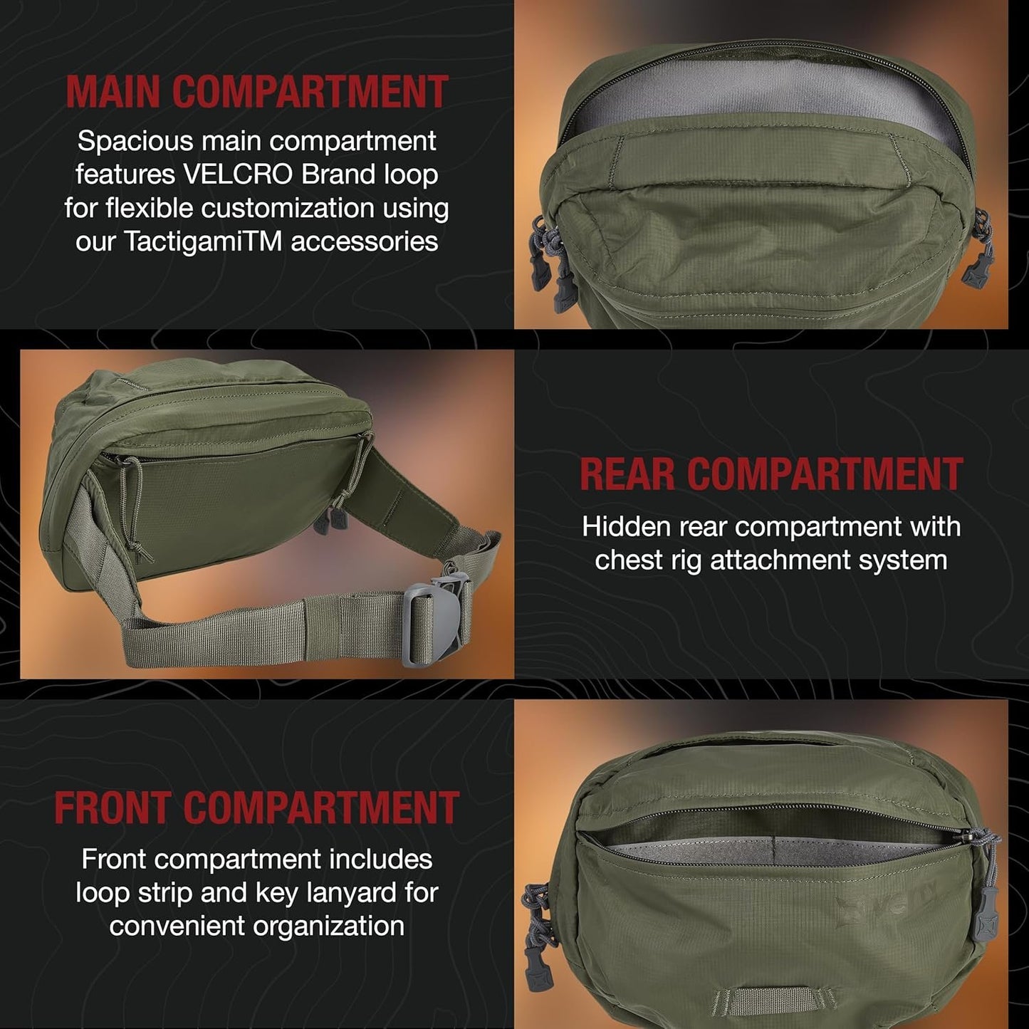 Vertx Mens Long Walks Mp 2l Tactical Waist Fanny Pack Concealed Carry Gear Bag for Travel, CCW, EDC Work Waist Pack