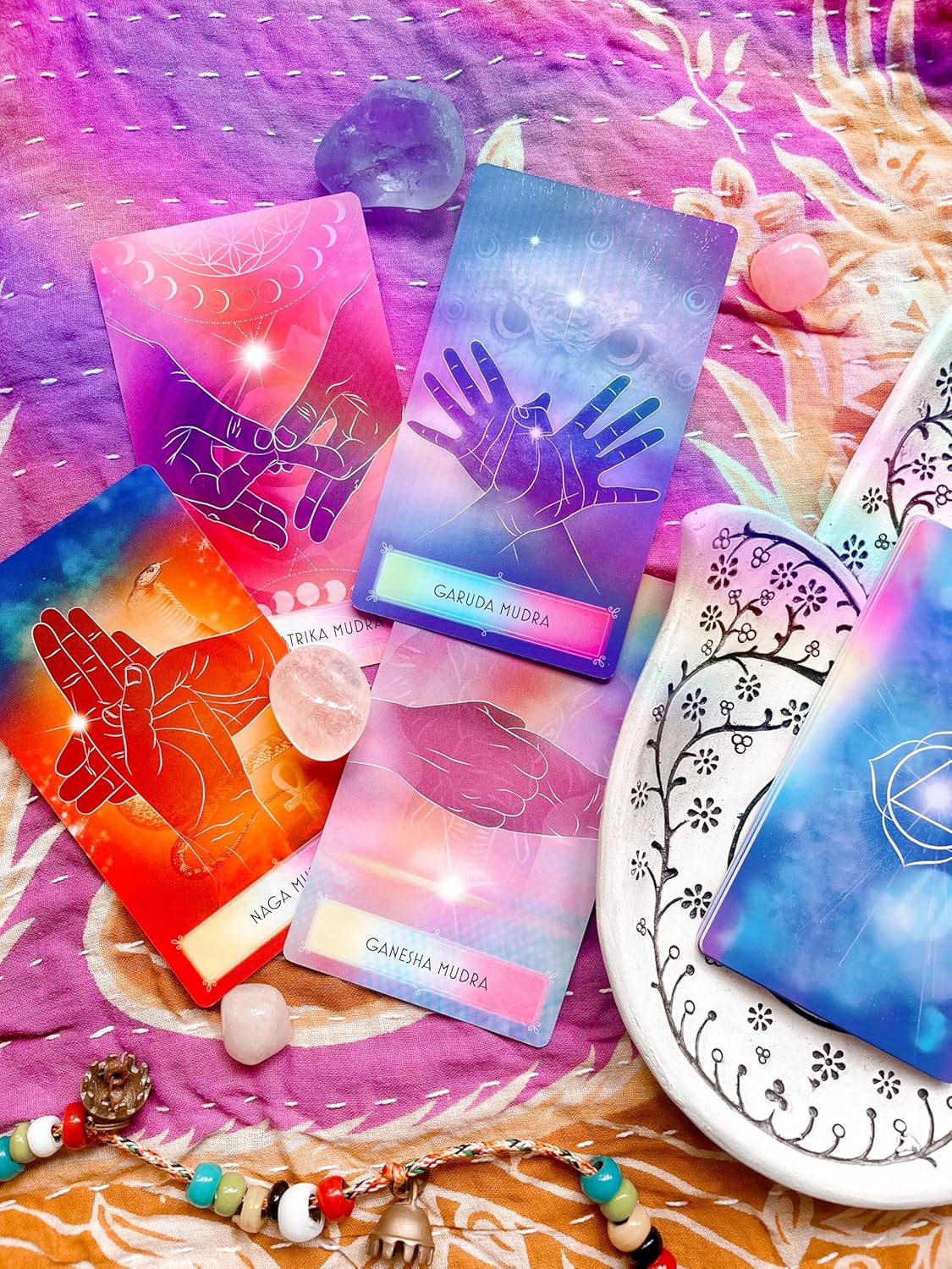 Yoga Mudra Oracle Book and Card Deck: Includes 44 Cards and a 128-Page Book