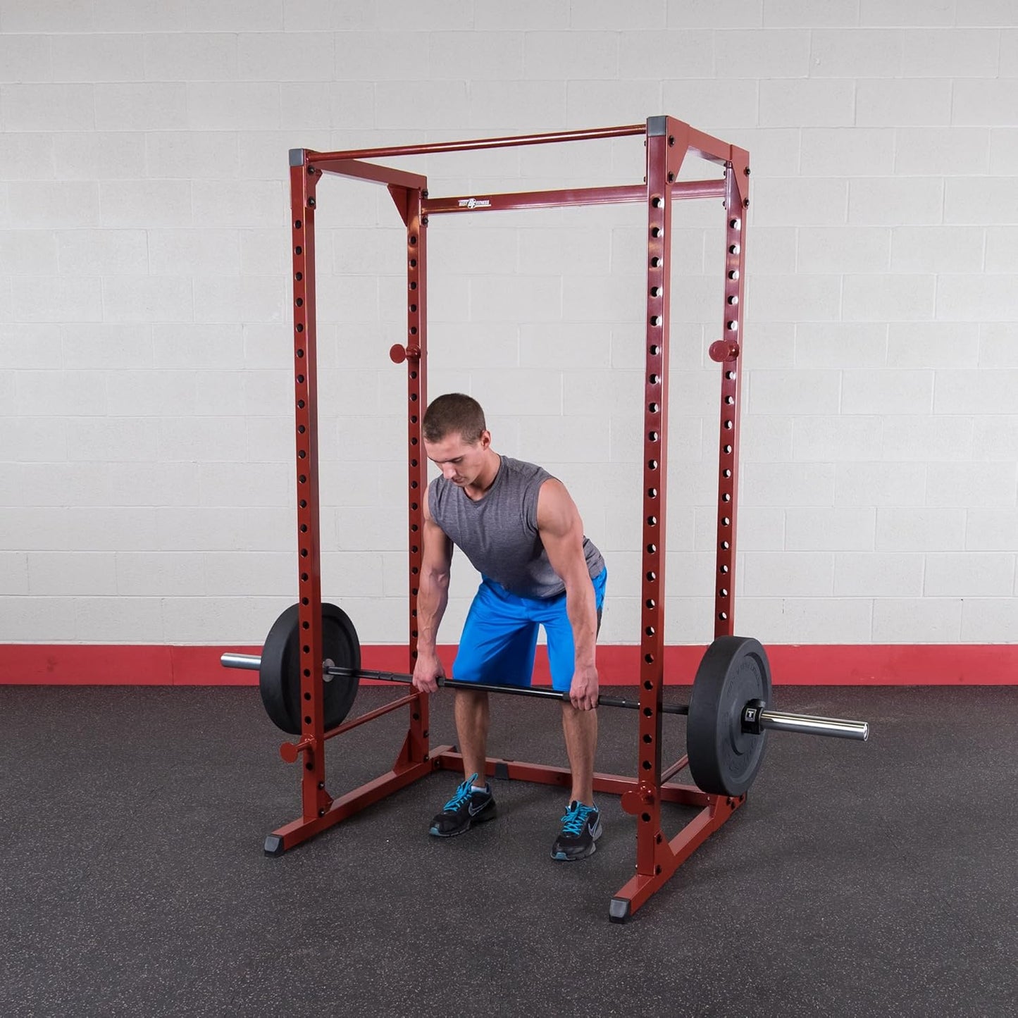 Best Fitness Power Rack, Red