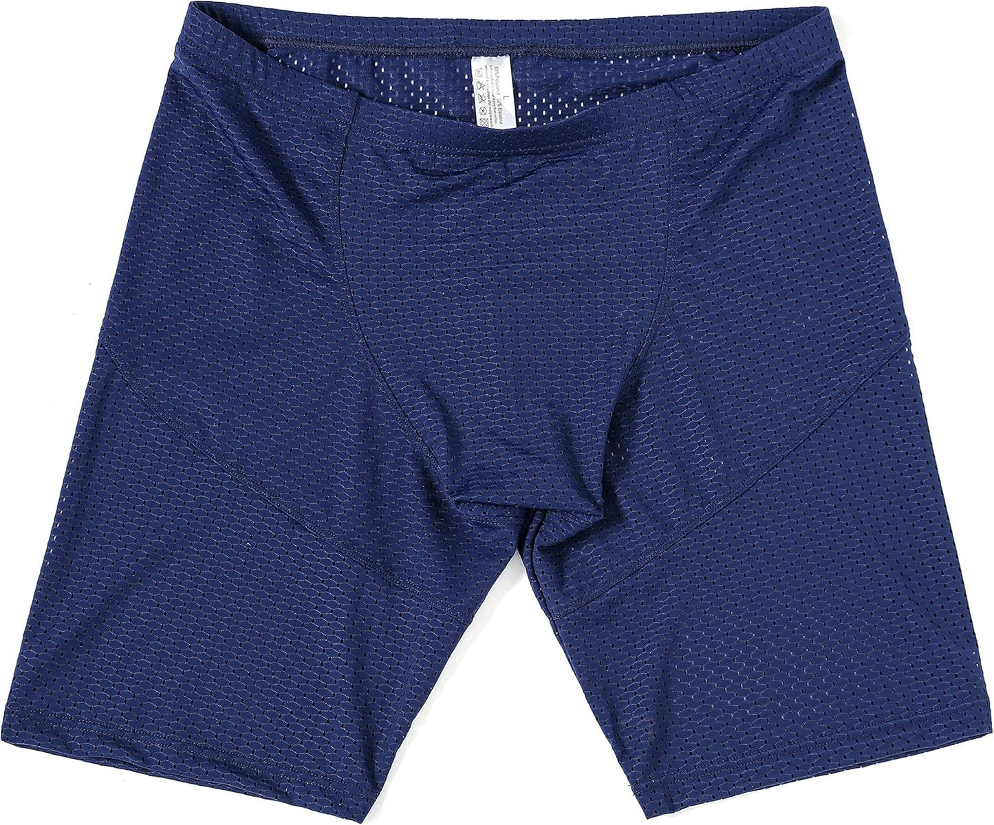 Linemoon Mens Tight Yoga Workout Shorts Mesh Gym Training Shorts