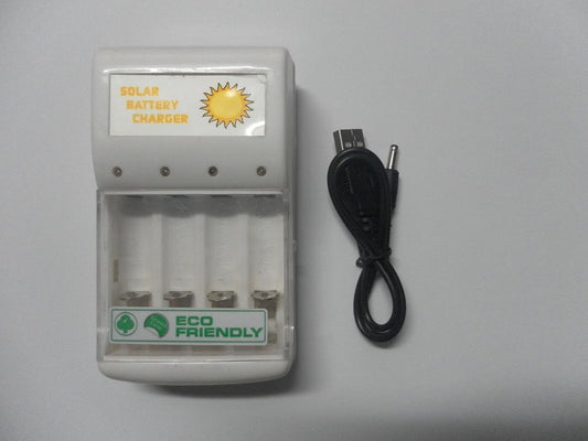 1W Solar power battery charger with USB charging for 4 pcs AA/AAA NI-MH or NI-CD battery