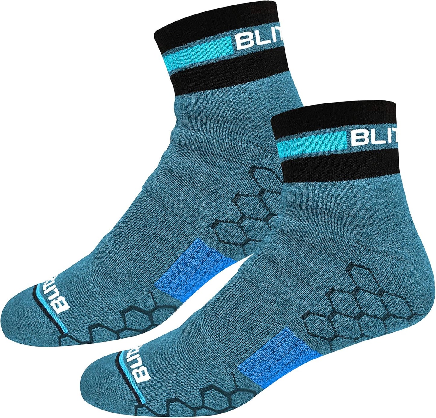 BLITZSOX Hi-Tech Performance Athletic Quarter Socks for Men Women (Running, Workouts & Fitness Training), Pack of 3