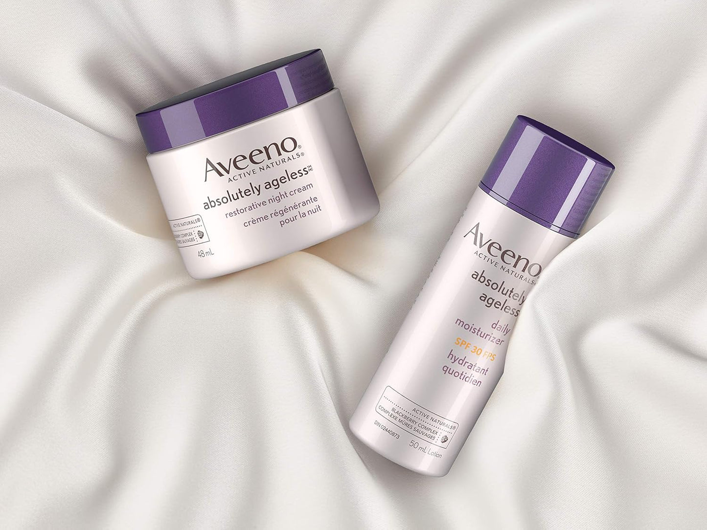 Aveeno Absolutely Ageless Daily Moisturizer SPF 30, Anti Aging, Face, Winkle Cream, Antioxidant Blackberry Complex; Vitamin C & E,Bottle, Pack of 1, 50 mL