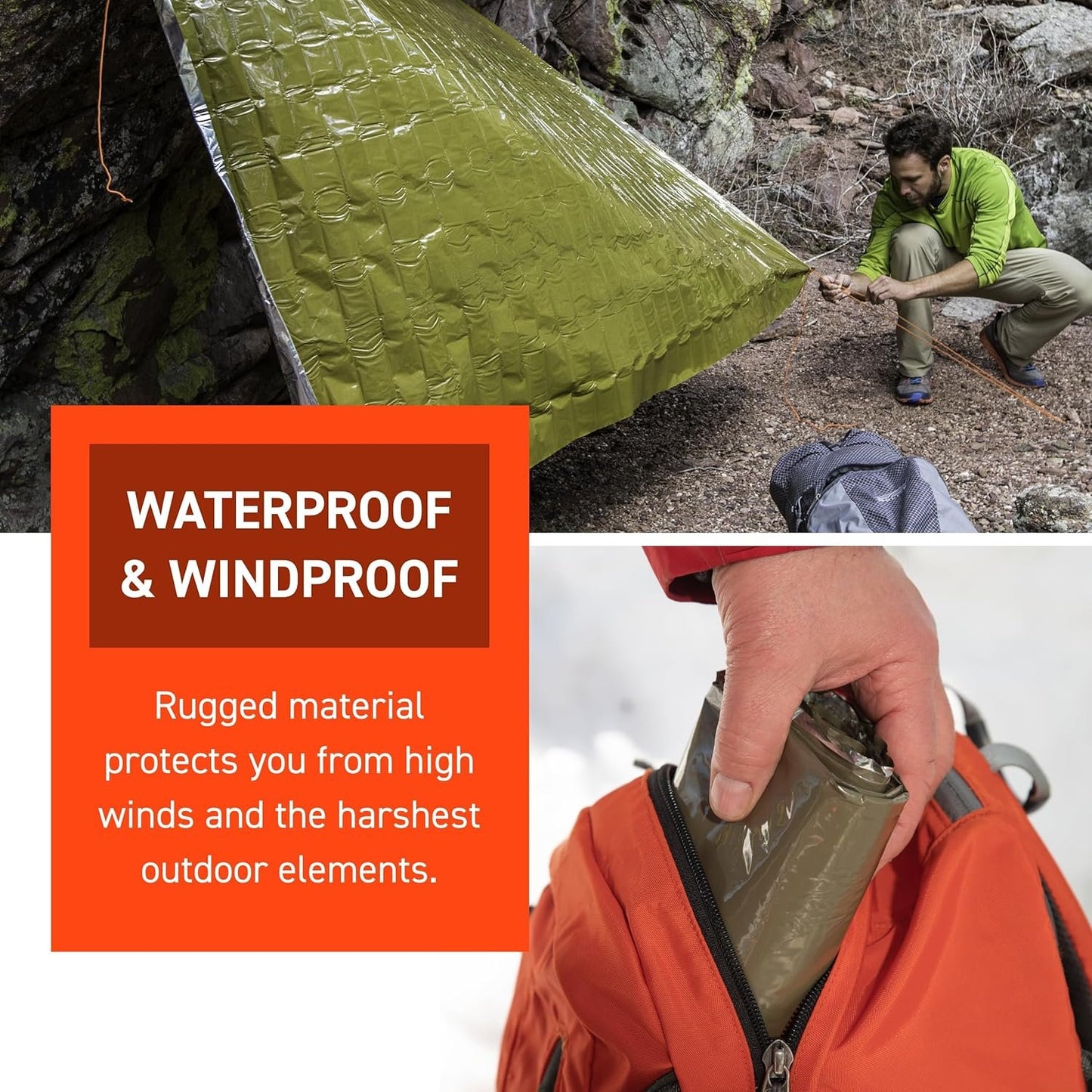 S.O.L. Survive Outdoors Longer 90 Percent Heat Reflective Heavy Duty Emergency Blanket