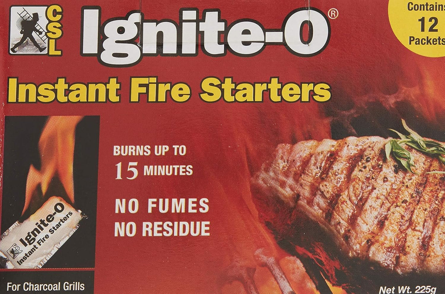 Ignite-O FS855-24 Instant Fire Starter, 12-Packets, Brown/A