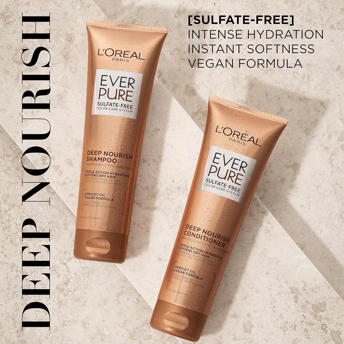 L'Oréal Paris EverCreme Sulfate Free Deep Nourish Conditoner, 8.5 fl. oz.