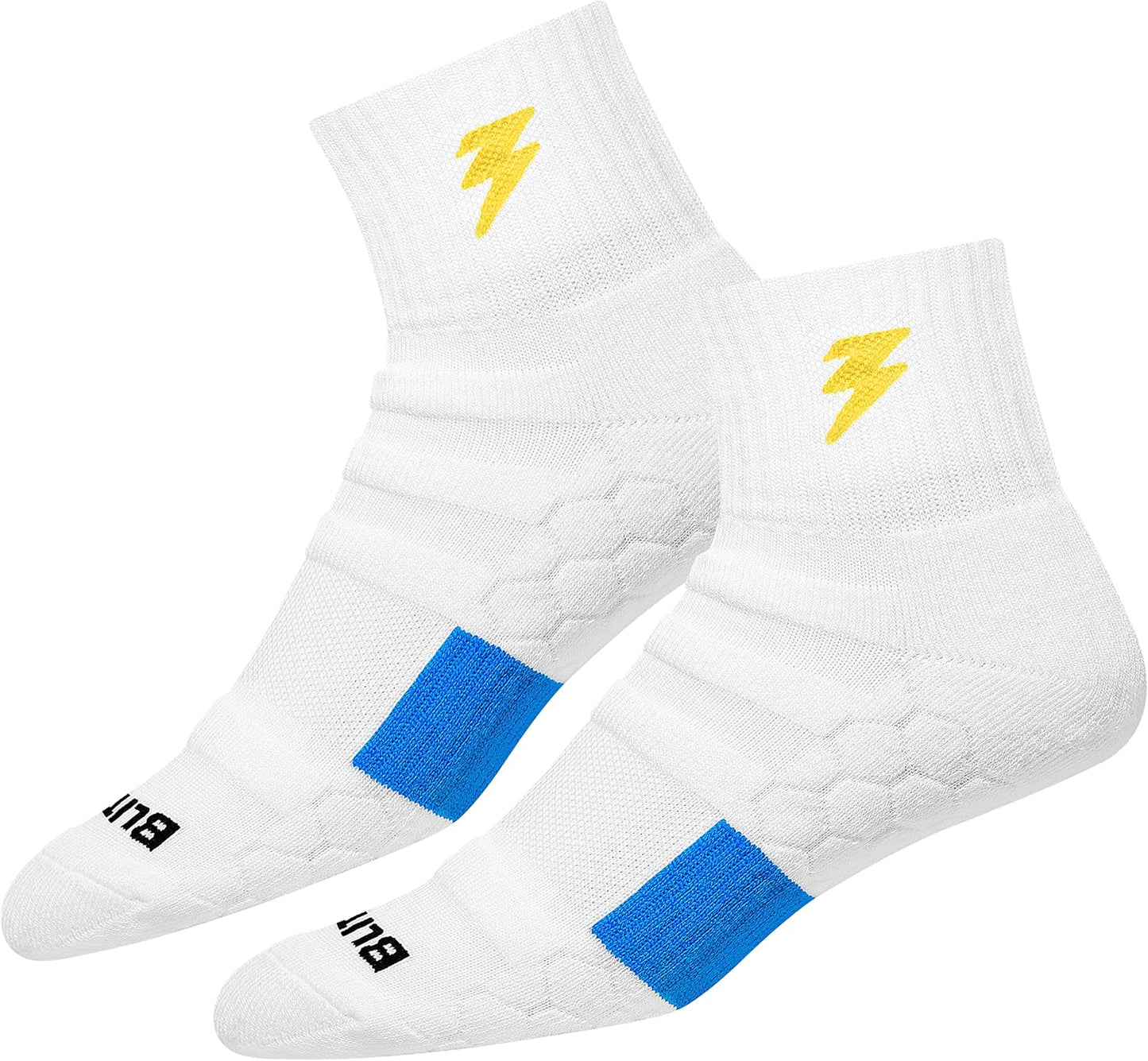 BLITZSOX Hi-Tech Performance Athletic Quarter Length Socks for Men Women (Tennis, Running, Fitness & Training), Pack of 3
