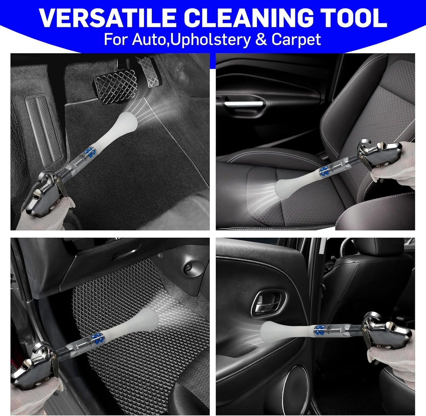 LE LEMATEC Air Blow Gun for Air Compressor - 4000 RPM, Compact & Lightweight, Low Noise - Ideal for Car Detailing and Cleaning Upholstery, Carpets, Furniture