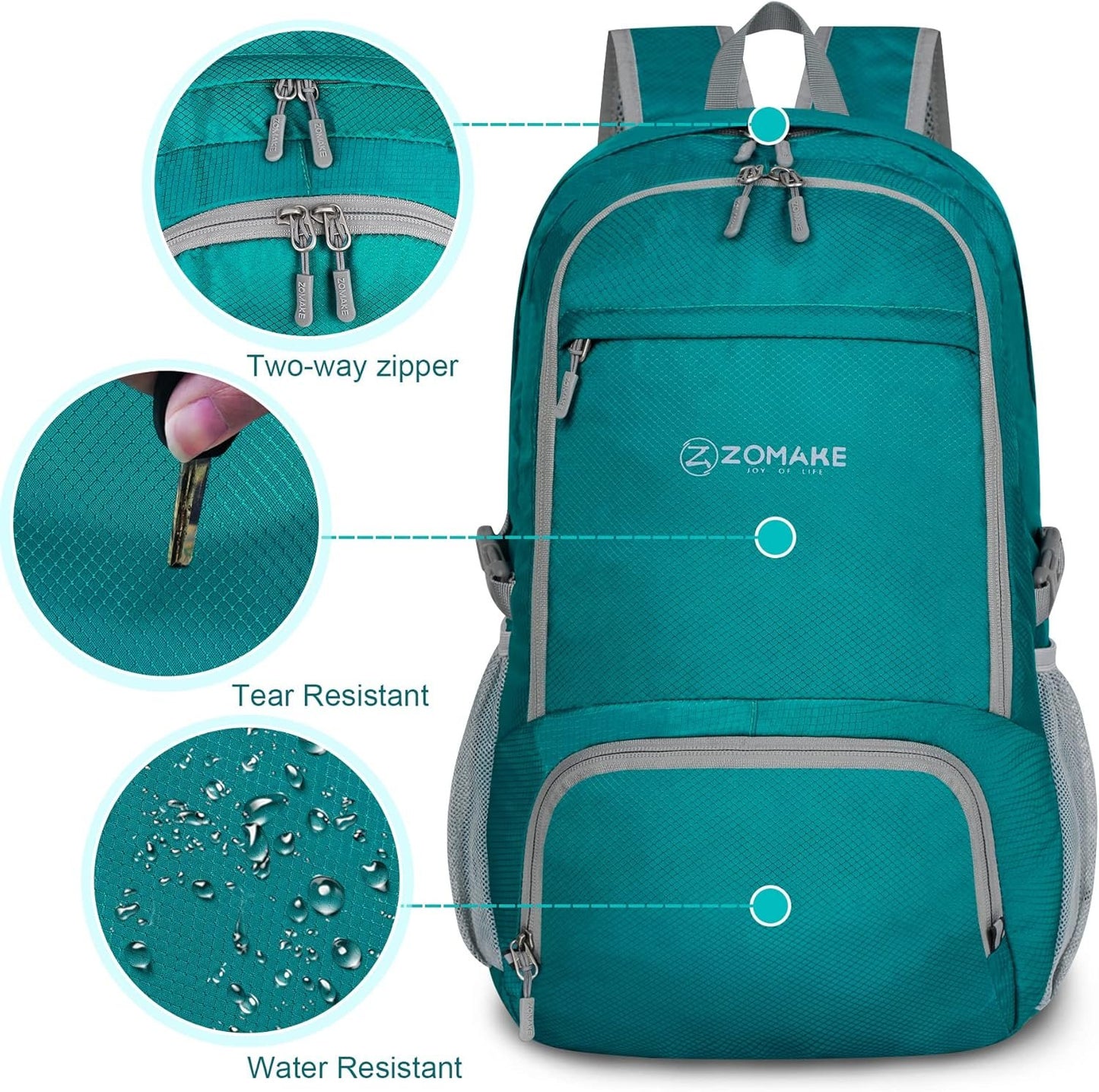 ZOMAKE Lightweight Packable Backpack 30L