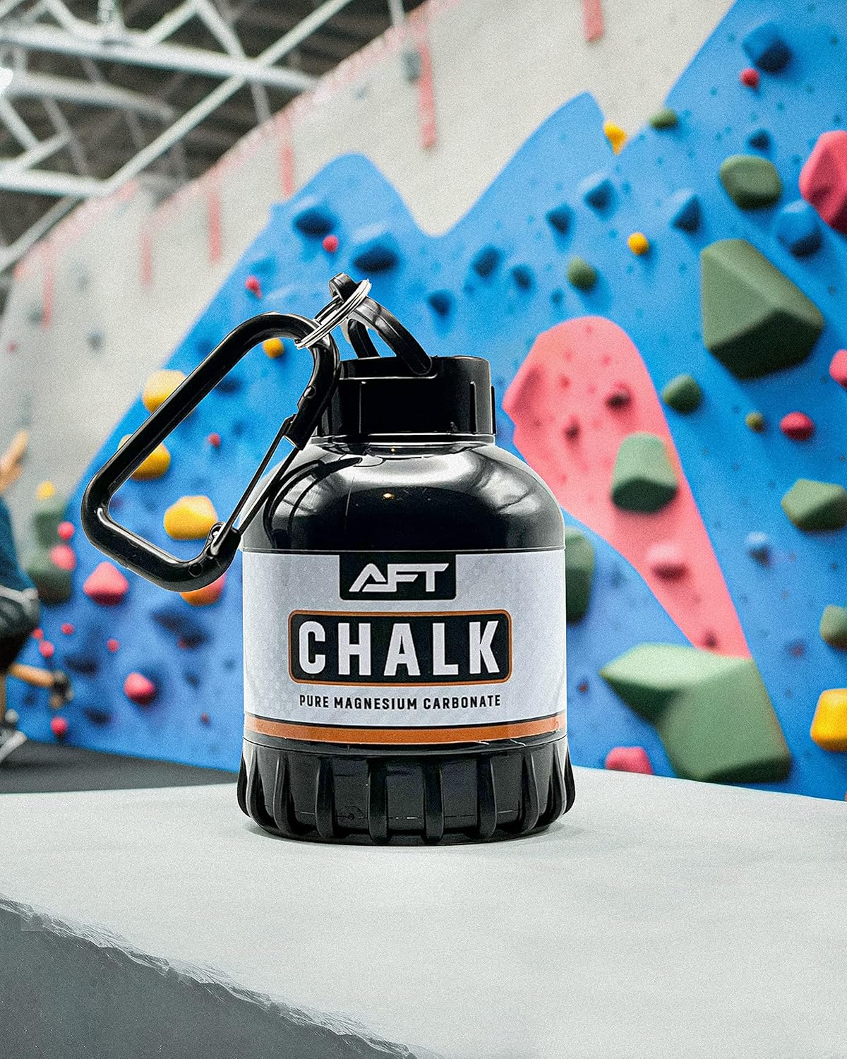 Arlu Fitness Tech Sports Chalk (On-The-Go) by - Gym Chalk, Rock Climbing Chalk, Gymnastics Chalk. Portable, Easy to use and Easy to Refill Container. Less Mess, Premium Grade Chalk with no fillers