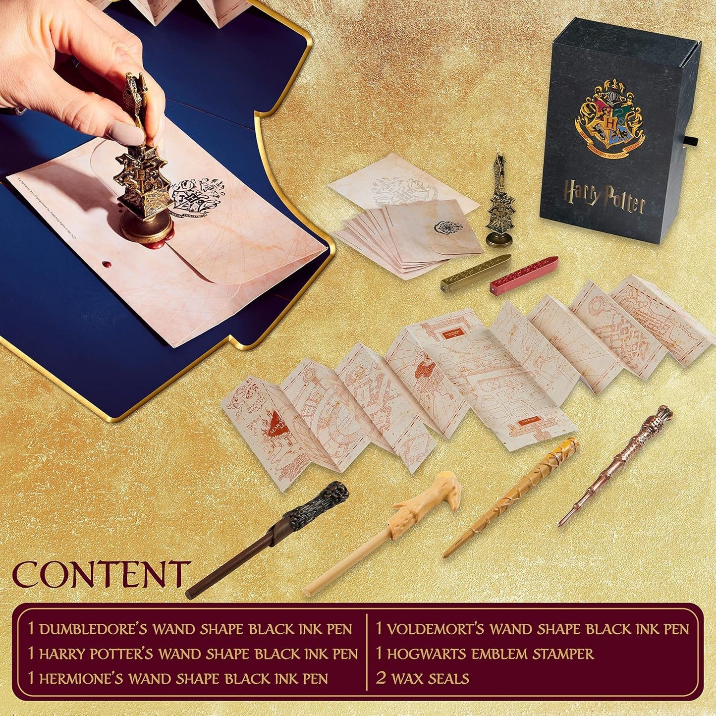 Harry Potter Stationery Set with Magic Pens, Envelopes, Writing Paper, Children and Adults, Letter Writing Set