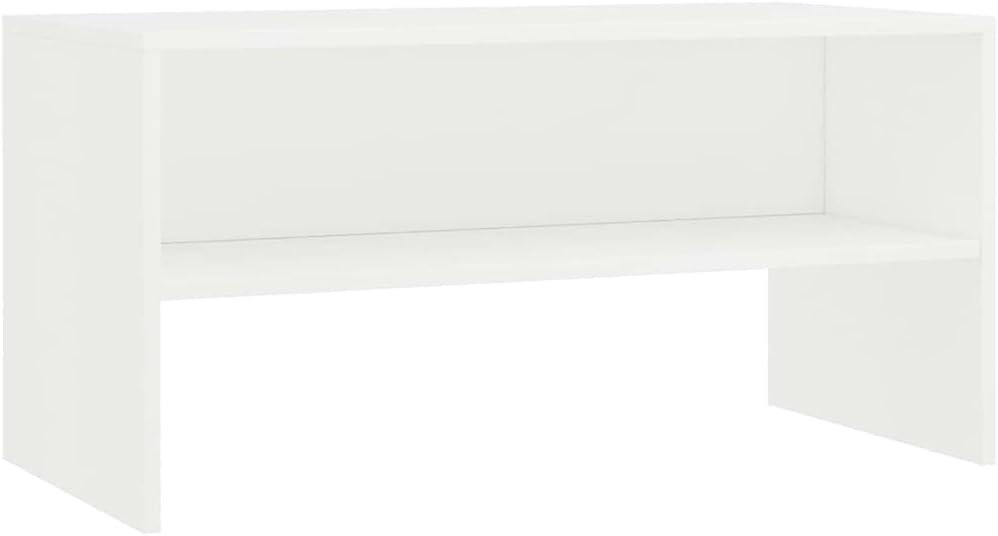 KTHLBRH TV Unit Cabinet TV Stand Side Table TV Cabinet White 80 x 40 x 40 cm in Particle Board for Living Room Bedroom Office