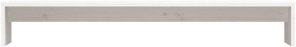 vidaXL Solid Pine Wood Monitor Stand - Sturdy Construction, White Finish,100 x 27 x 15 cm, Easy Assembly, Suitable for Workspace Organization and Ergonomics.