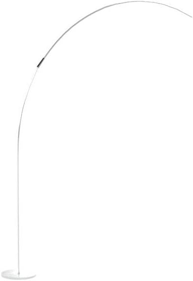 Brightech Sparq Arc Floor Lamp, Ultra Bright Lamp for Living Rooms & Offices – 3-Way Dimmable Smart, Tall Contemporary Standing Lamp for Reading in Bedrooms - Silver