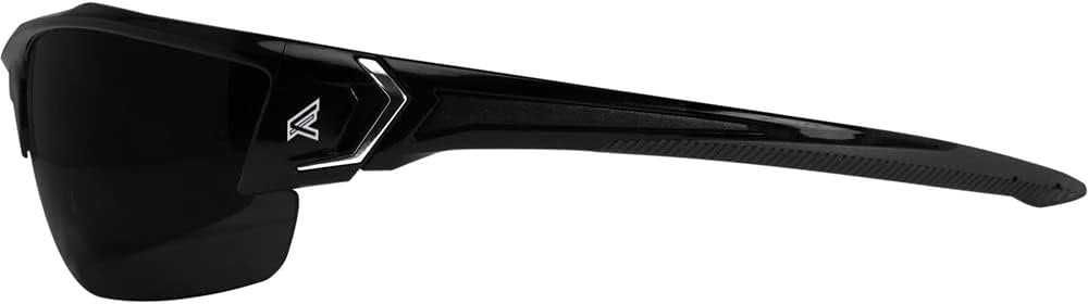 EDGE SDK116-G2 Khor G2 Wrap-Around Safety Glasses, Anti-Scratch, Non-Slip, UV 400, Military Grade, ANSI/ISEA & MCEPS Compliant, 5.04" Wide, Black Frame / Smoke Lens