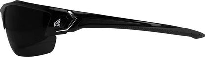 EDGE SDK116-G2 Khor G2 Wrap-Around Safety Glasses, Anti-Scratch, Non-Slip, UV 400, Military Grade, ANSI/ISEA & MCEPS Compliant, 5.04" Wide, Black Frame / Smoke Lens