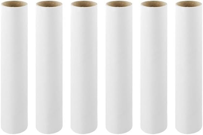 Voiemifore Lint Rollers 6 Refills Full 9.5 Inch For Clothes,Sofa, Bed And Carpet, Lint Roller For Pet Hair, Cat Hair Dog Hair, Dust,1 Telescopic Rod(6PCS)