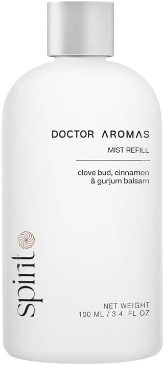 Doctor Aromas Clove Bud, Cinnamon, Gurjum Balsam, Mist Refill for Essential Oil Diffusers – Fresh Premium Aroma, Fragrances or Scent for Home, Rooms, Office, and Bathroom (Spirit)