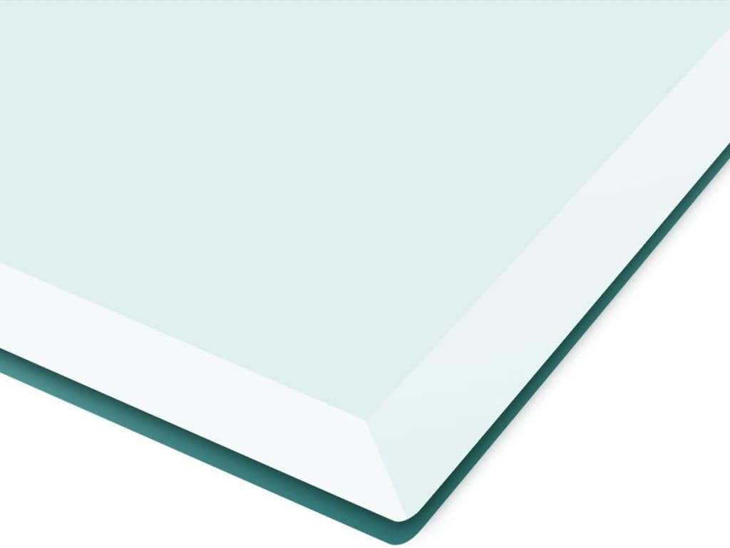 vidaXL Transparent Rectangular Tempered Glass Table Top – Ideal for Dining Room, Coffee Tables, Garden Tables – Easy to Clean – 1000x620 mm