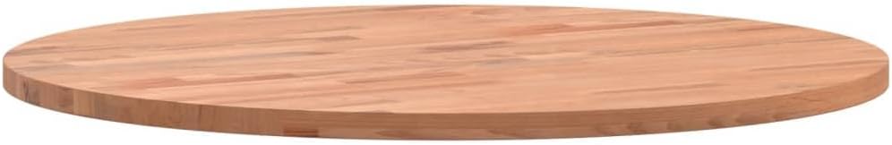 Solid Beech Wood Round Tabletop Ø50 x 1,5 cm, Dining Table Board, Desk Surface, Kitchen Countertop, Durable and Stylish - Perfect for Home & Office Use