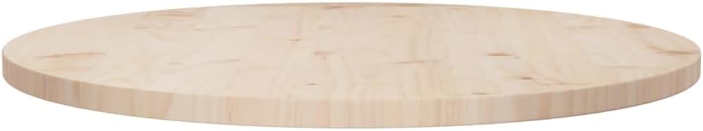 Solid Pine Wood Round Tabletop Ø70 x 2.5cm - Durable Dining, Center, and Garden Table Surface - Ideal for Rustic Furniture and Home Decor