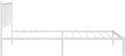 DCRAF Home Furniture Metal Bed Frame with White Headboard Dimensions 100 x 200 cm