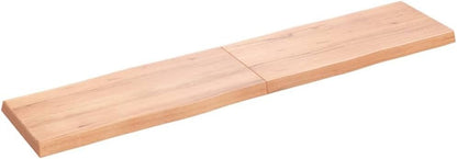 Light Brown Solid Wood Tabletop, 180 x 40 x (2-6) cm, Live Edge, Versatile Kitchen Dining Table, Replacement Desktop, Durable Countertop, Modern Design