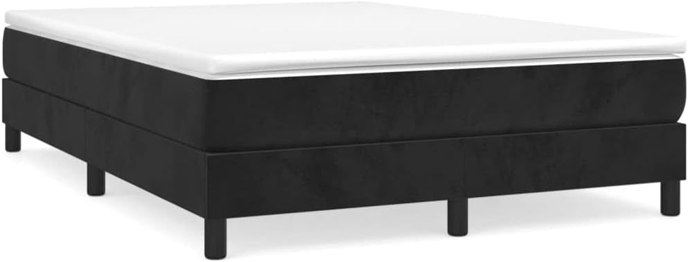Lechnical Giroletto a Molle con Materasso Nero 140x190 cm in Velluto,Mobili,Letti e Accessori,Letti e telai per Letti