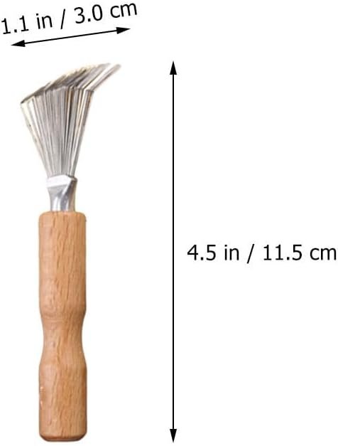 FOMIYES 6 Pcs Hair Brush Cleaners - Portable and Ergonomic Comb Cleaning Tools for Home and Travel, Yellow, 4.52*1.18*1.57 Inch