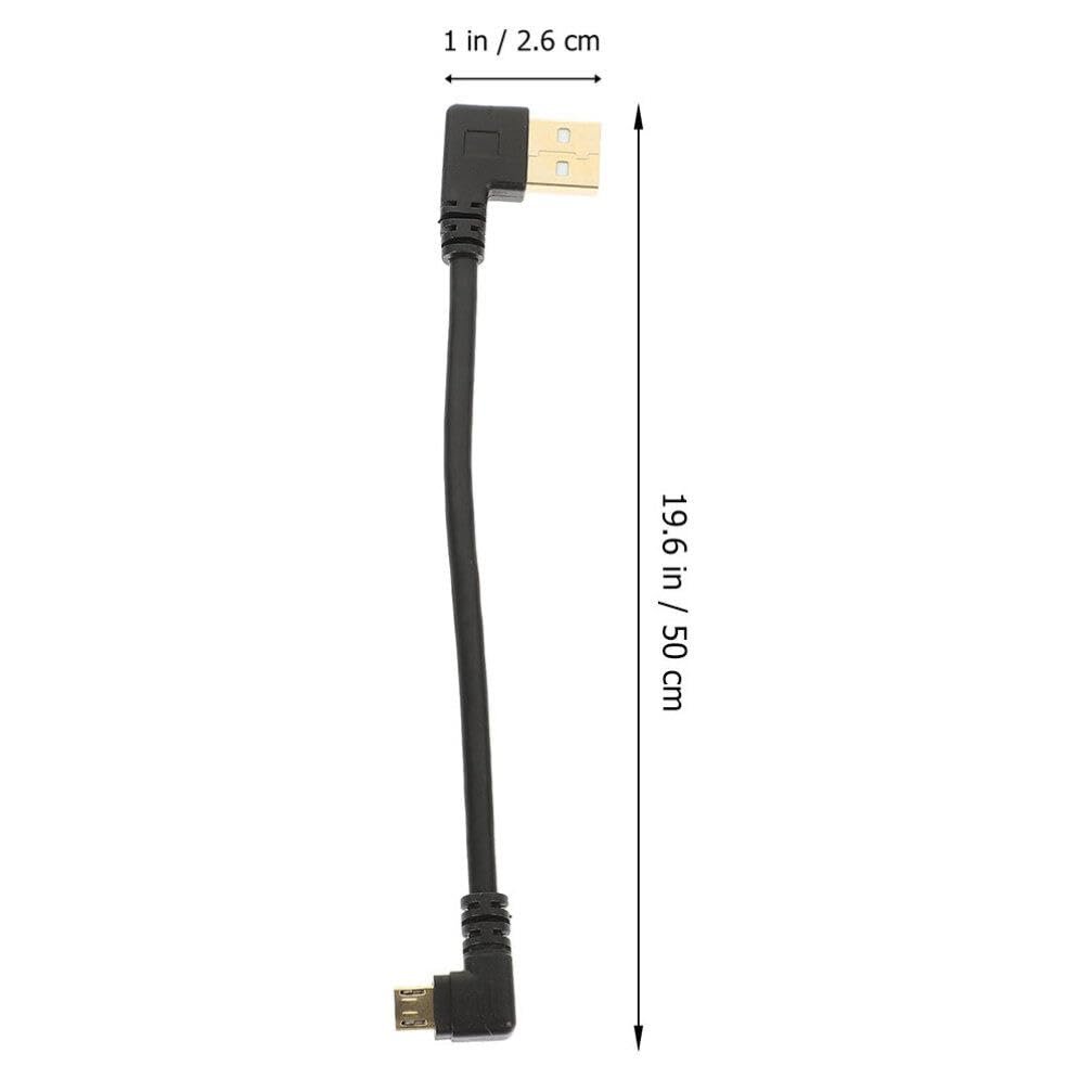FUNOMOCYA 2 pcs Right Angle USB Cable Adapter for Data and Charging Compatible with Smartphones and Tablets