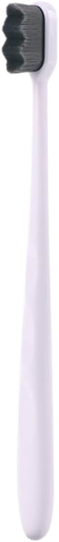 IWOWHERO Black Hair White Handle Bristle Toothbrush Micro-nano Oral Care Tool Ergonomic Design Anti-slip Teeth Cleaning