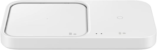 Samsung Wireless Charger Dual Fast Charge Pad (2022) 15W, Universally Compatible with Qi Enabled Phones, and Samsung Watches, Wall Charger Included, White (US Version)