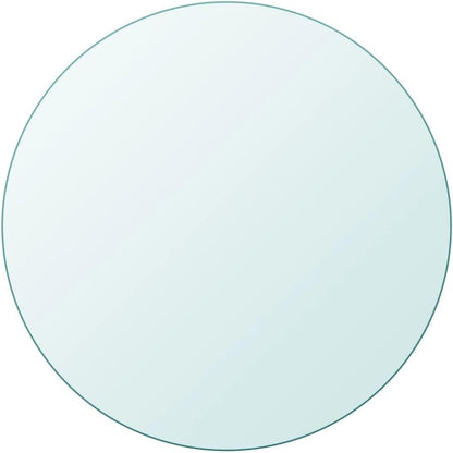 vidaXL Tempered Glass Round Table Top - Clear, Sturdy and Durable Glass Surface for Dining, Coffee and Garden Tables - 900mm Diameter, 10mm Thick