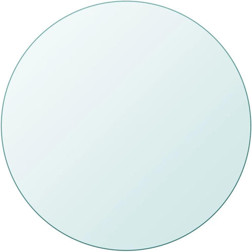 vidaXL Tempered Glass Round Table Top - Clear, Sturdy and Durable Glass Surface for Dining, Coffee and Garden Tables - 900mm Diameter, 10mm Thick