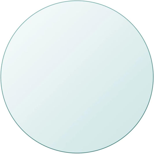 vidaXL Tempered Glass Round Table Top - Clear, Sturdy and Durable Glass Surface for Dining, Coffee and Garden Tables - 900mm Diameter, 10mm Thick